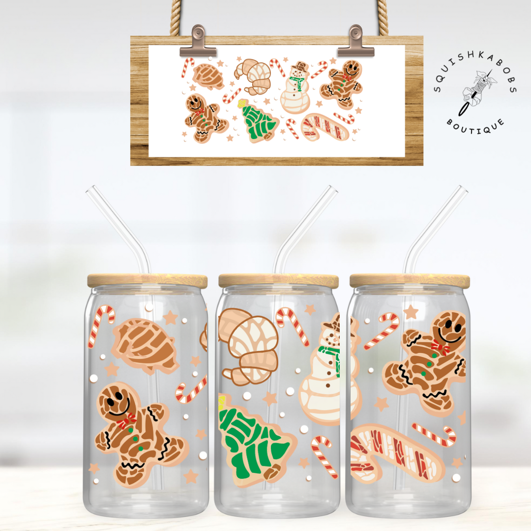 Christmas cookies 16oz UVDTF wrap