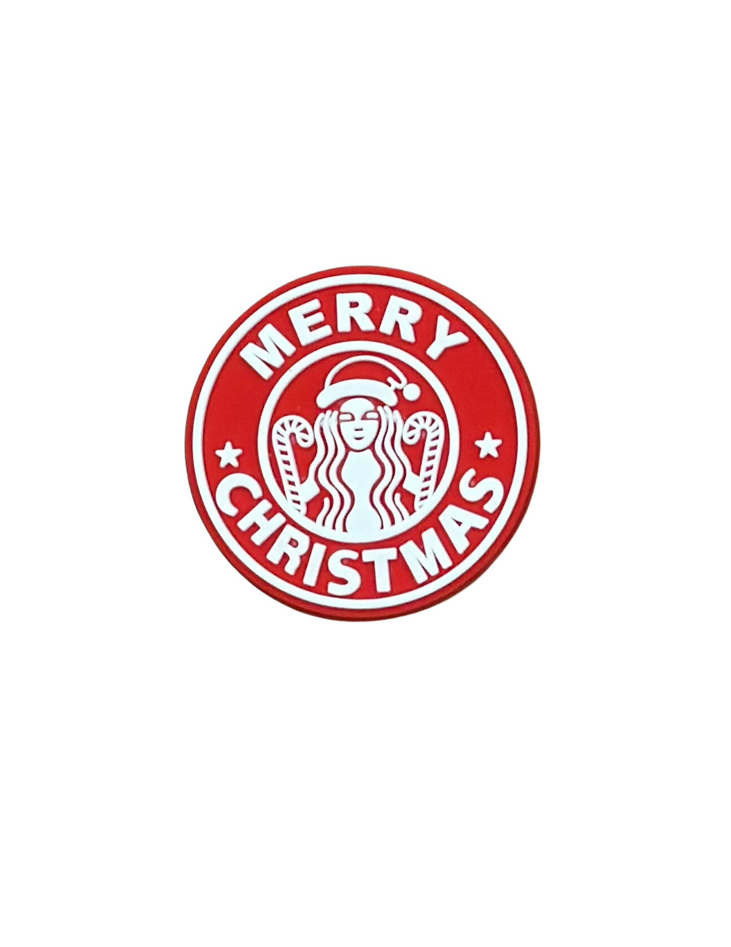 Merry Christmas coffee logo shoe charm