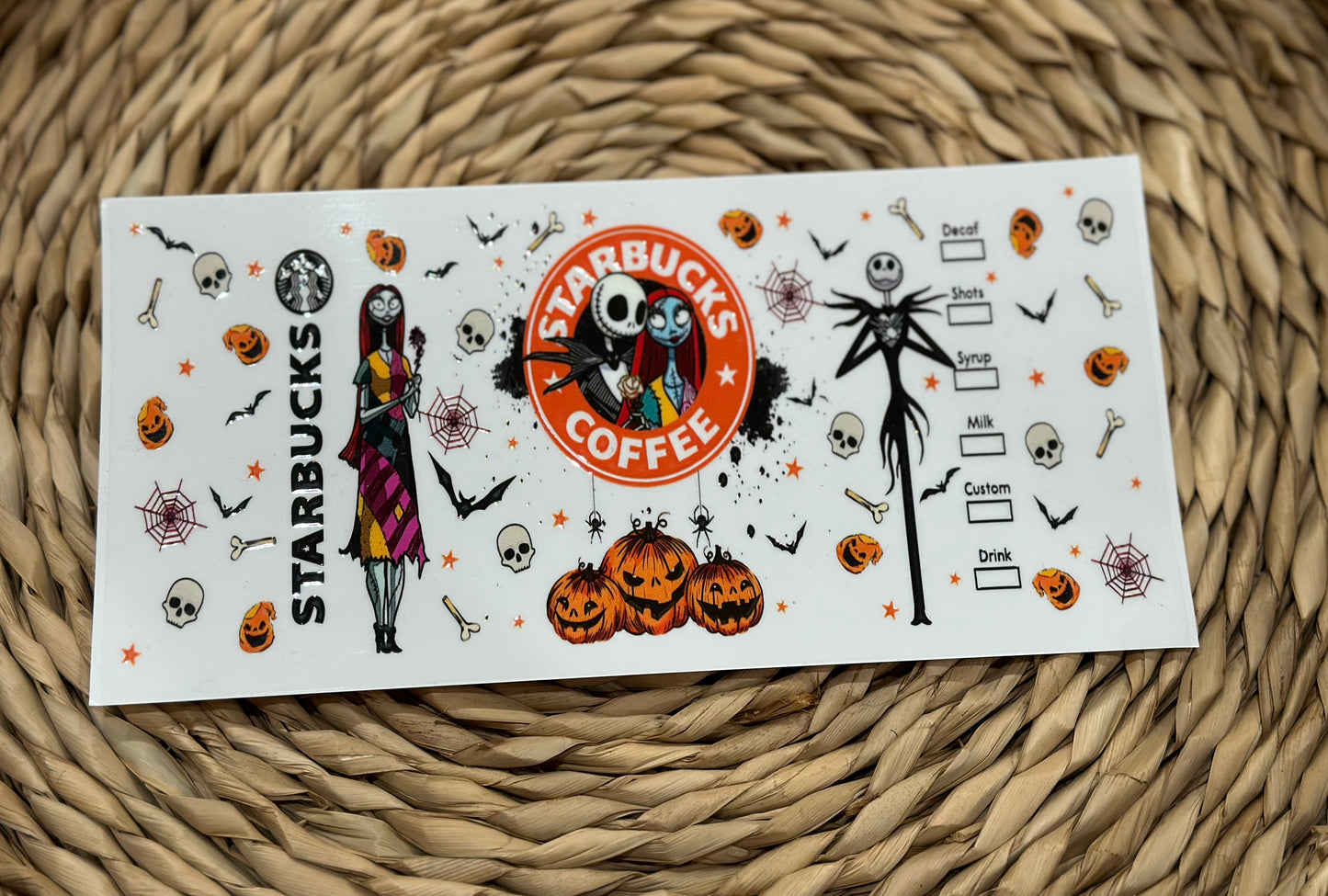 Halloween 16oz cup UVDTF wrap