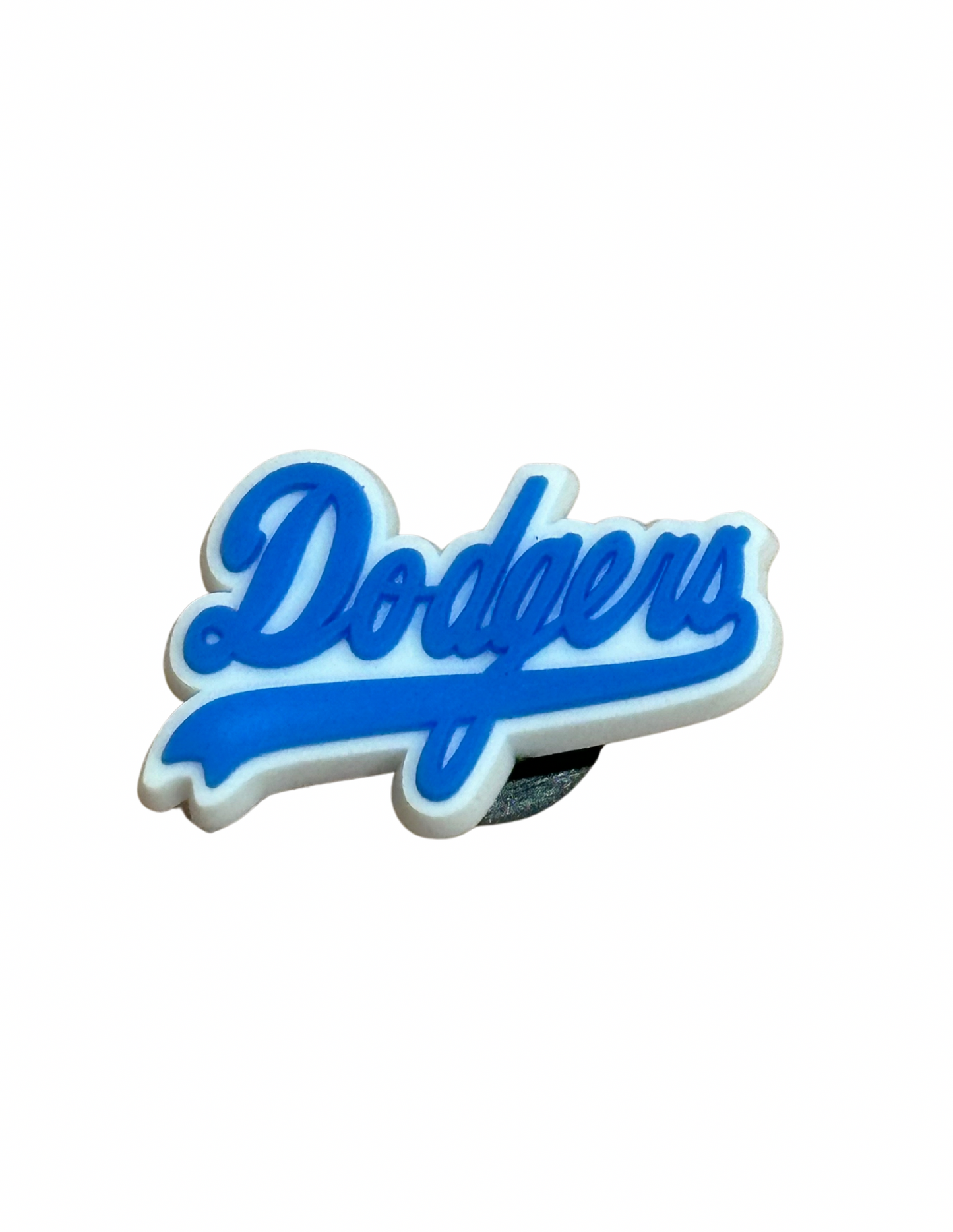Blue baseball logo shoe charm