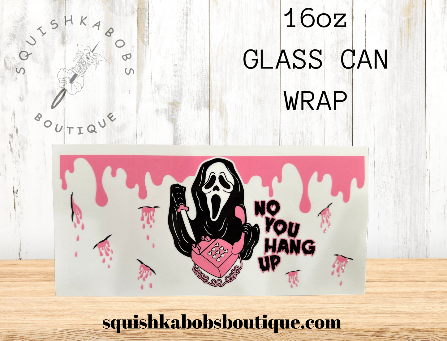 Pink Scream 16oz UVDTF wrap