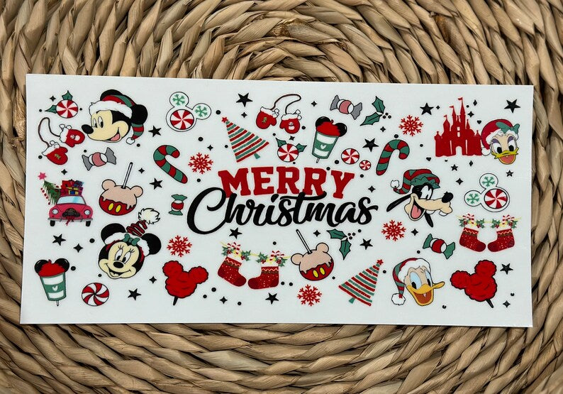 Theme Park Christmas 16oz UVDTF wrap
