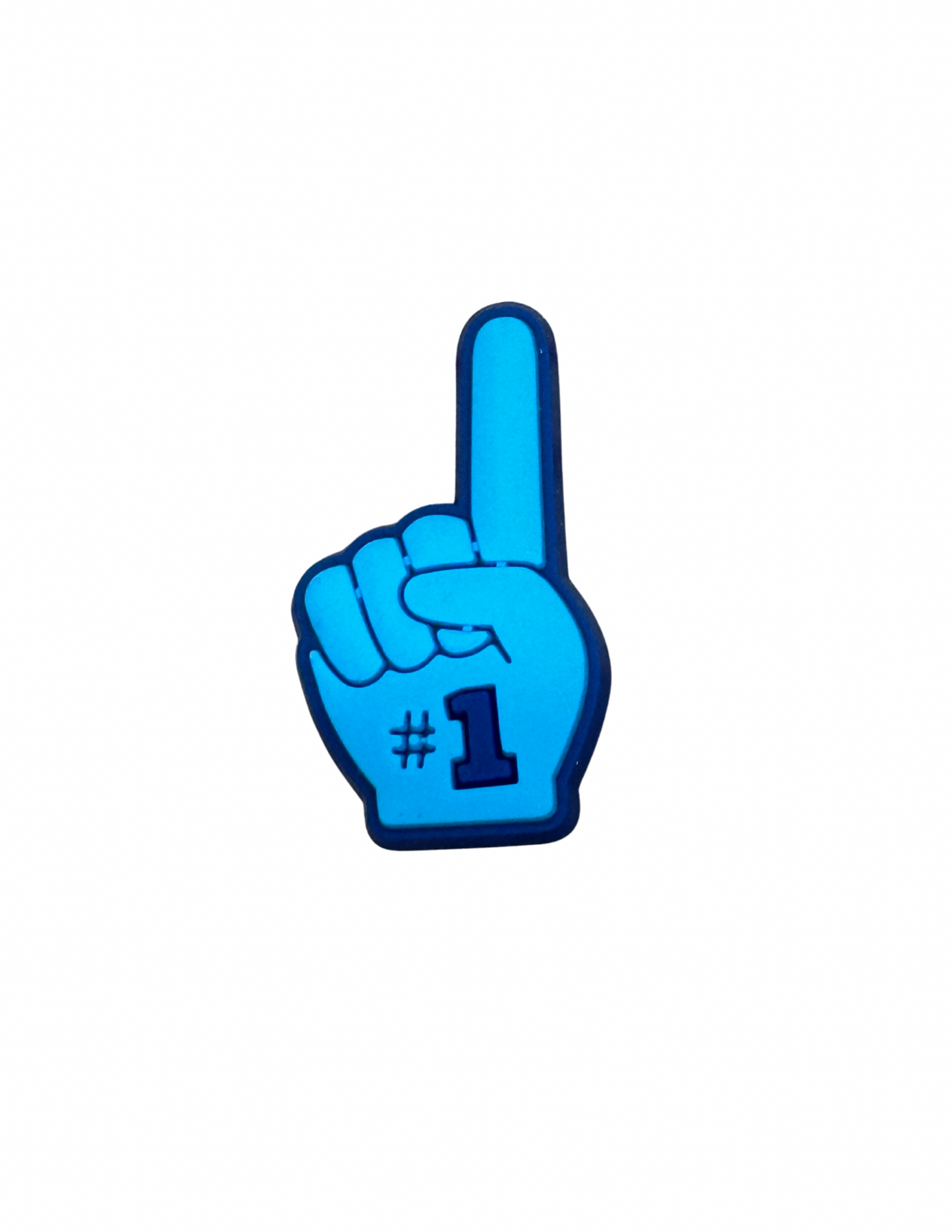 Baseball foam finger shoe charm
