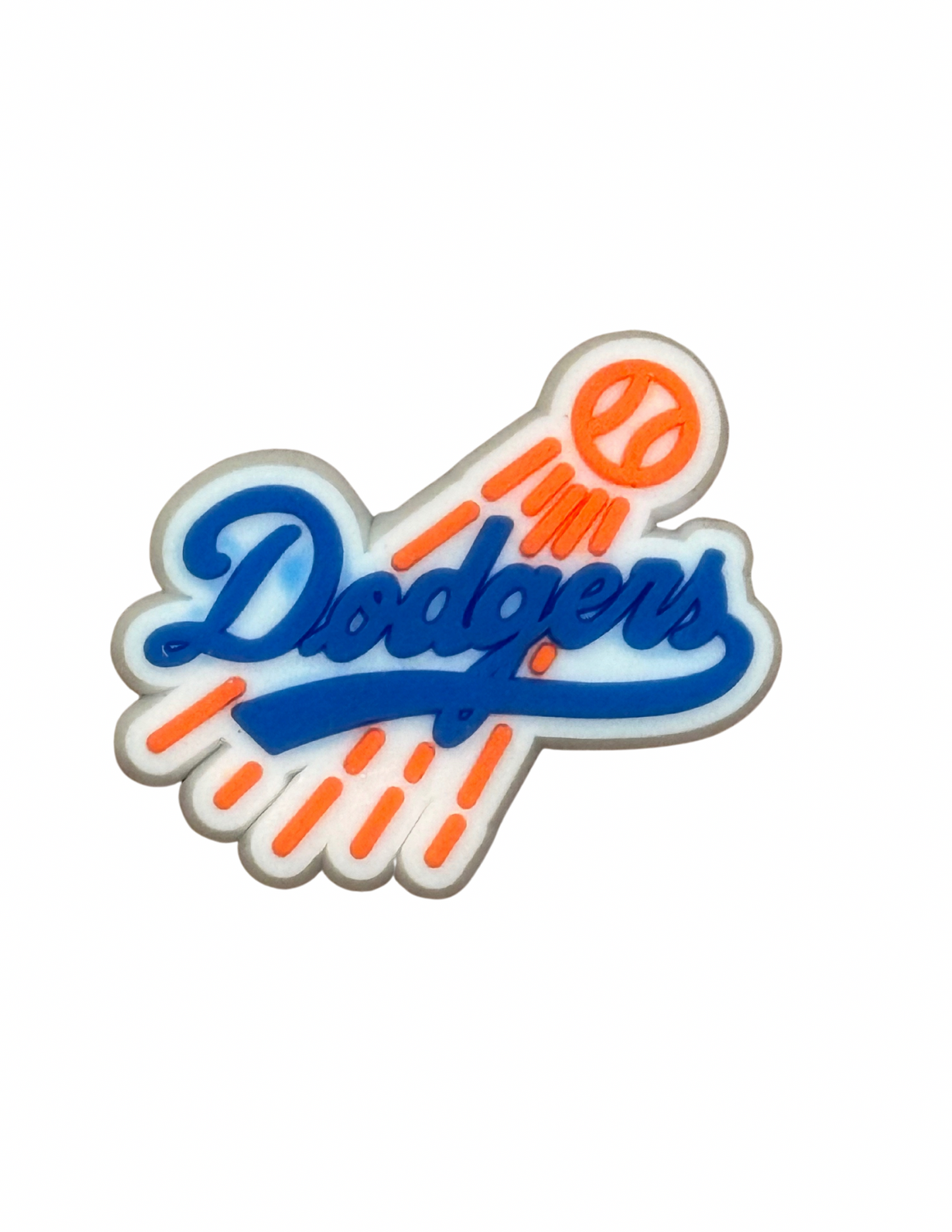 Baseball logo orange shoe charm
