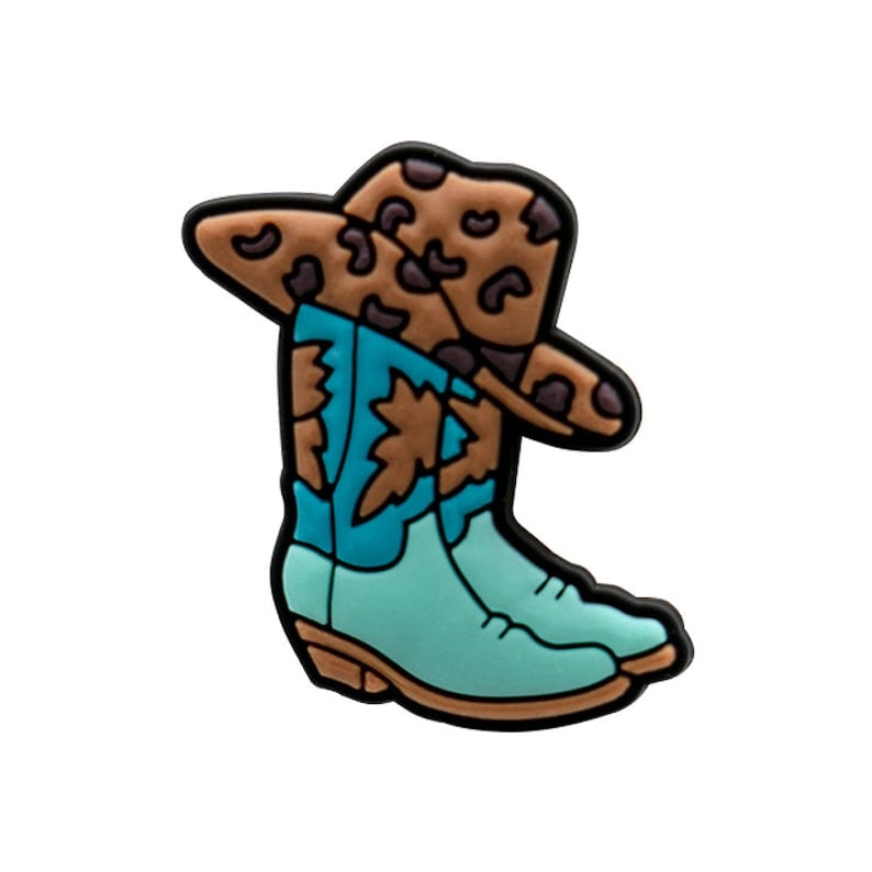 Cowboy boots shoe charm