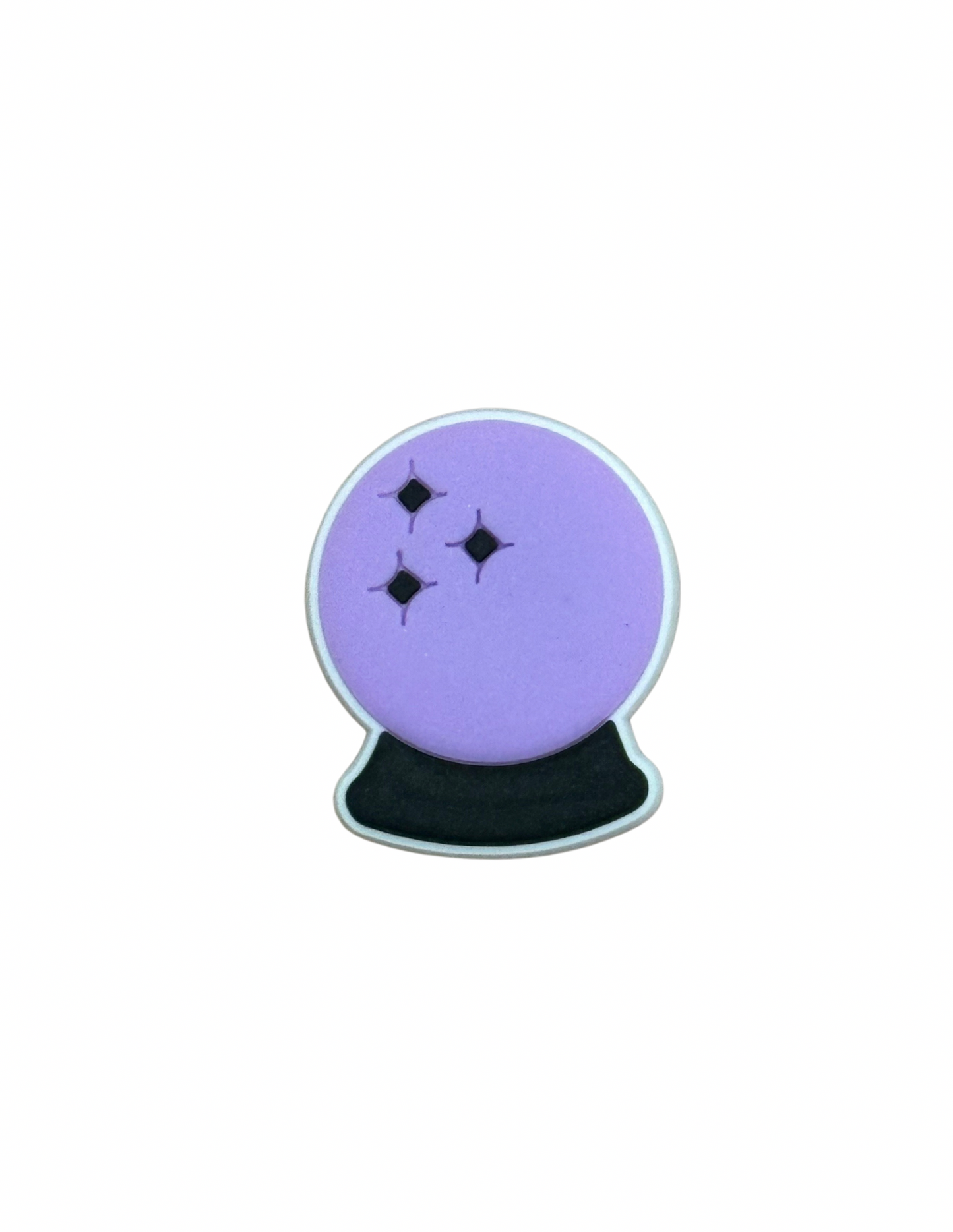 Crystal ball shoe charm