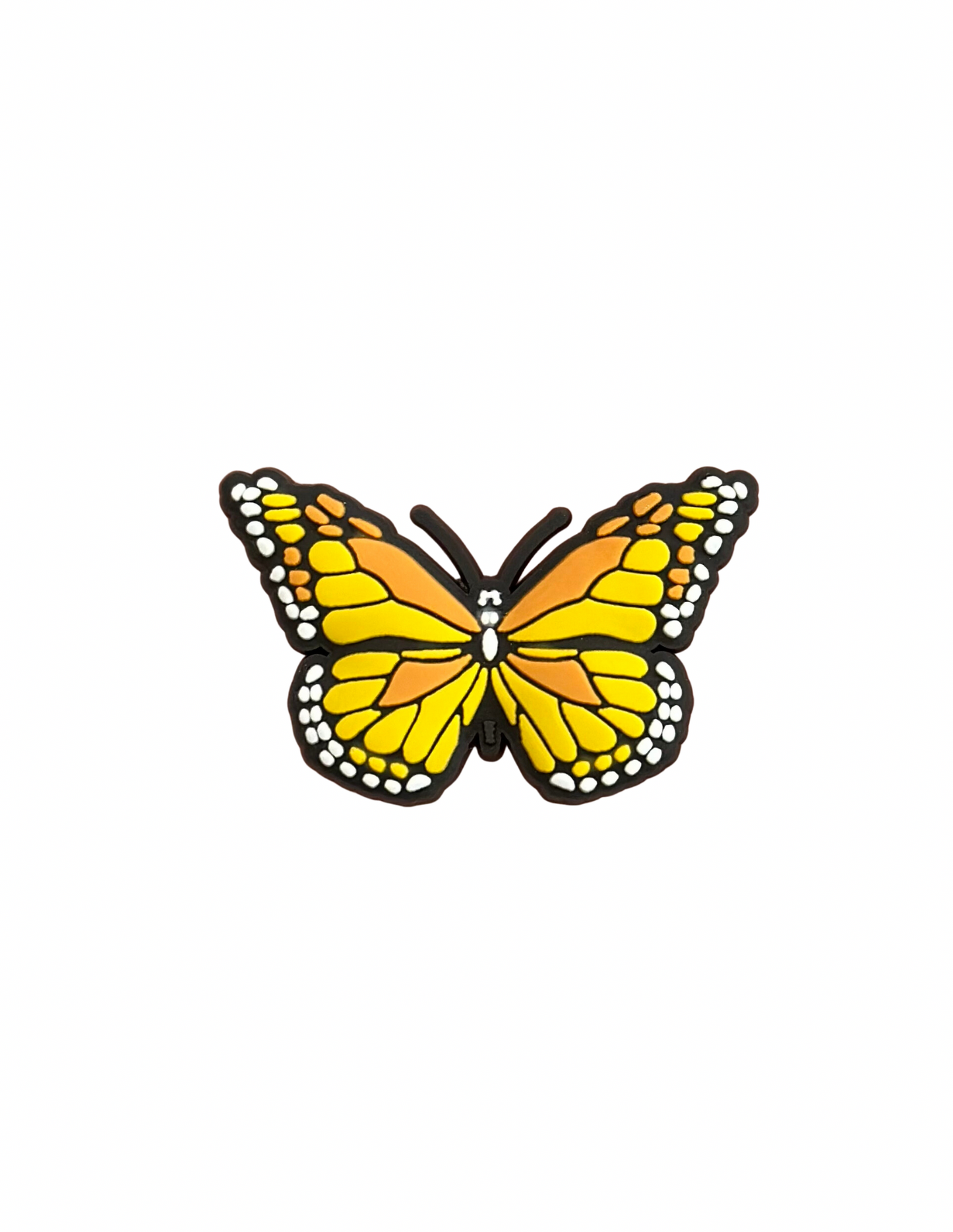 Yellow butterfly shoe charm