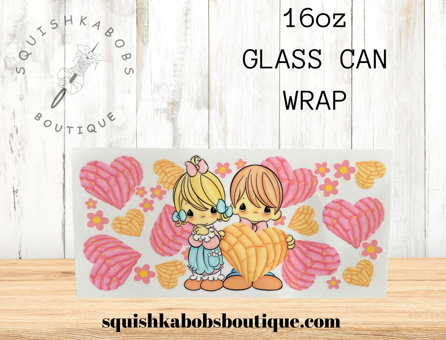 Heart conchas 16oz UV DTF wrap