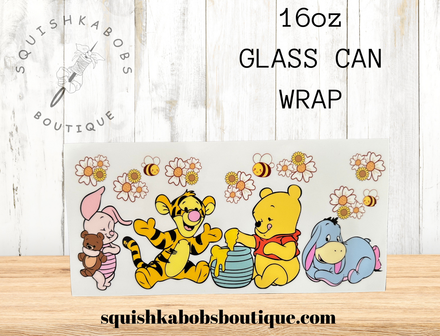 Winnie the pooh 16oz UVDTF wrap