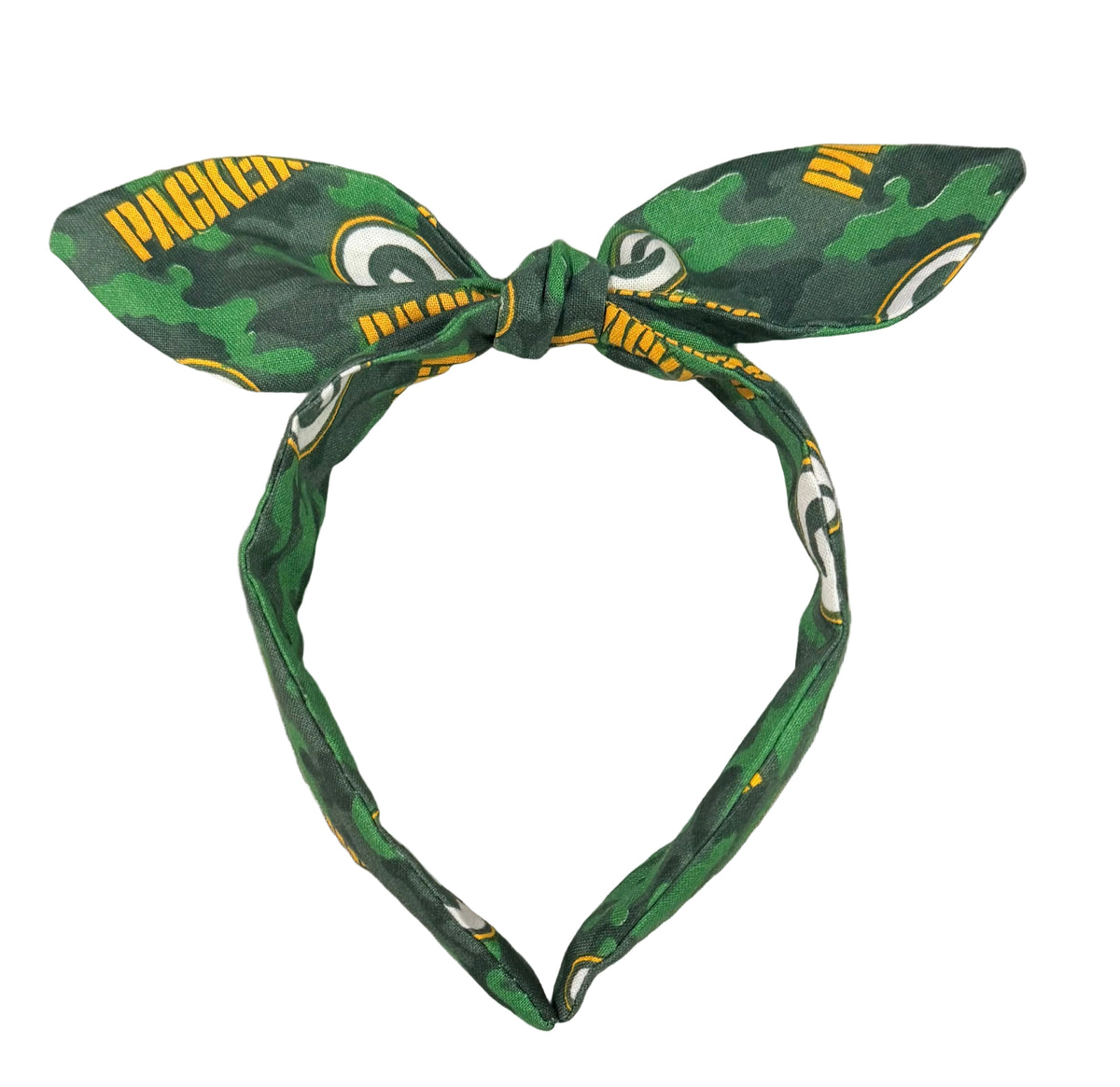 Green & Gold Topknot Headband