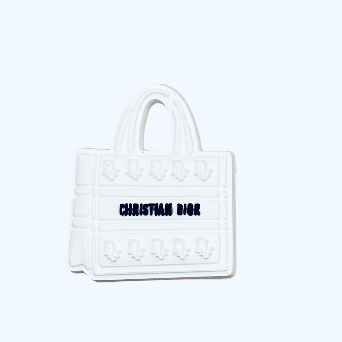 White handbag shoe charm