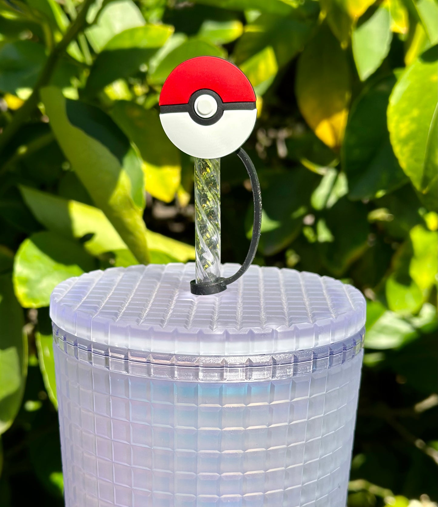Pokeball straw topper