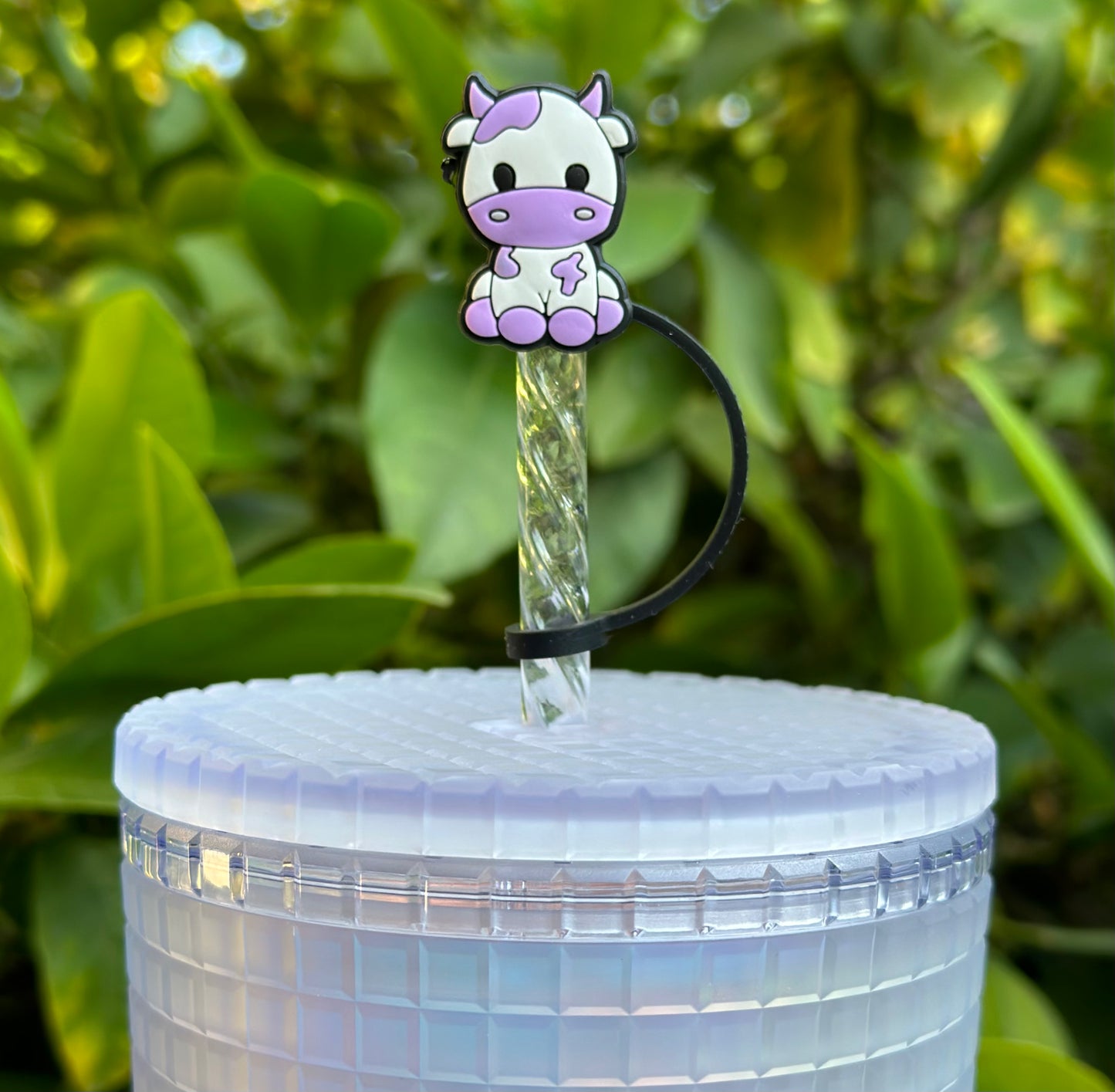 Purple cow straw topper