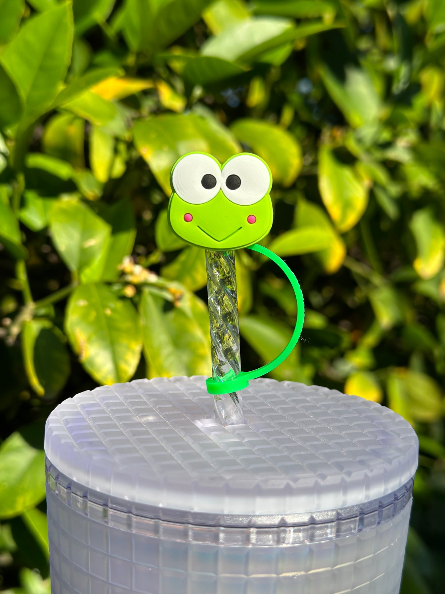 Froggy straw topper