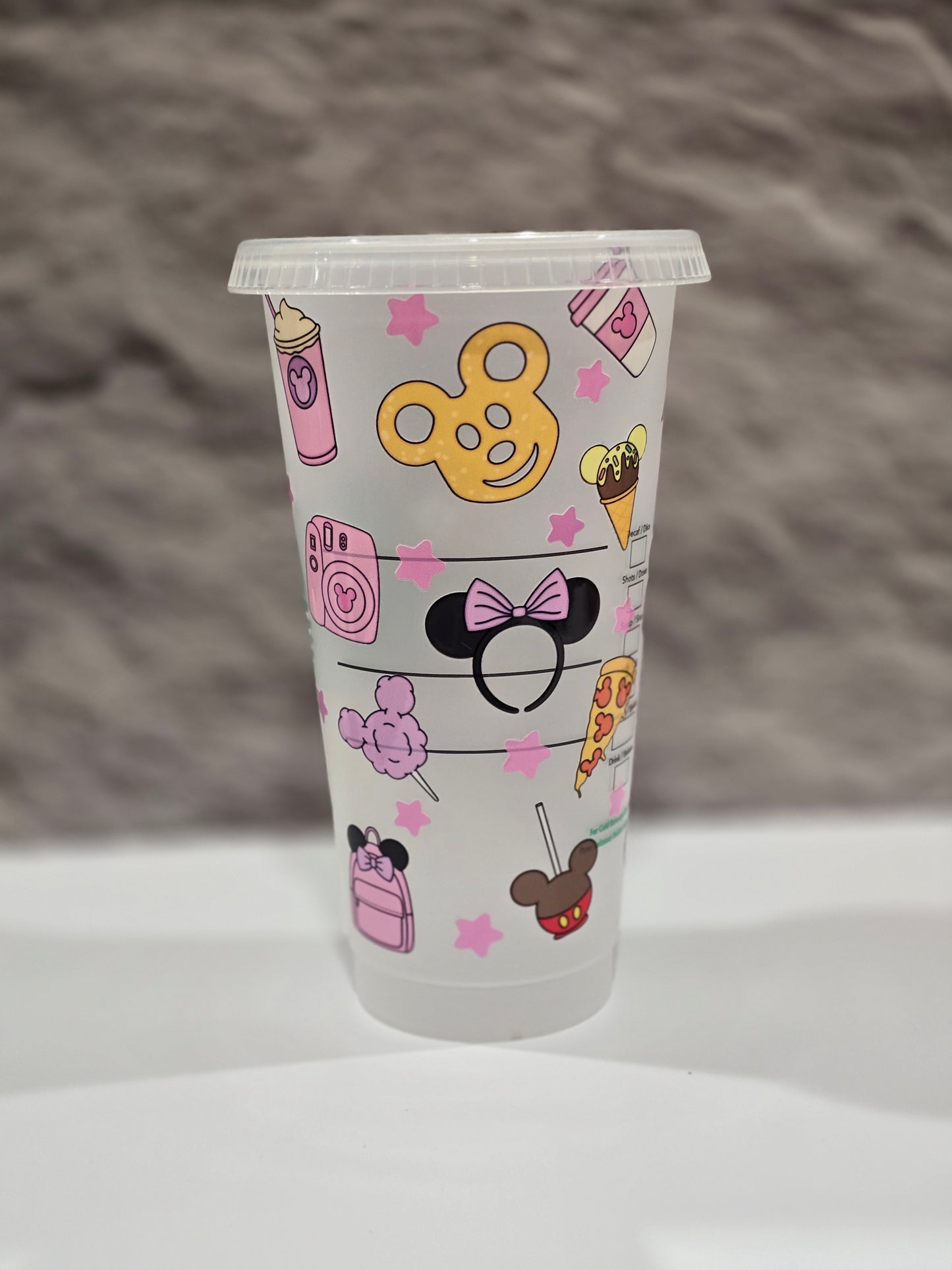 Cute theme park snacks 24oz cup