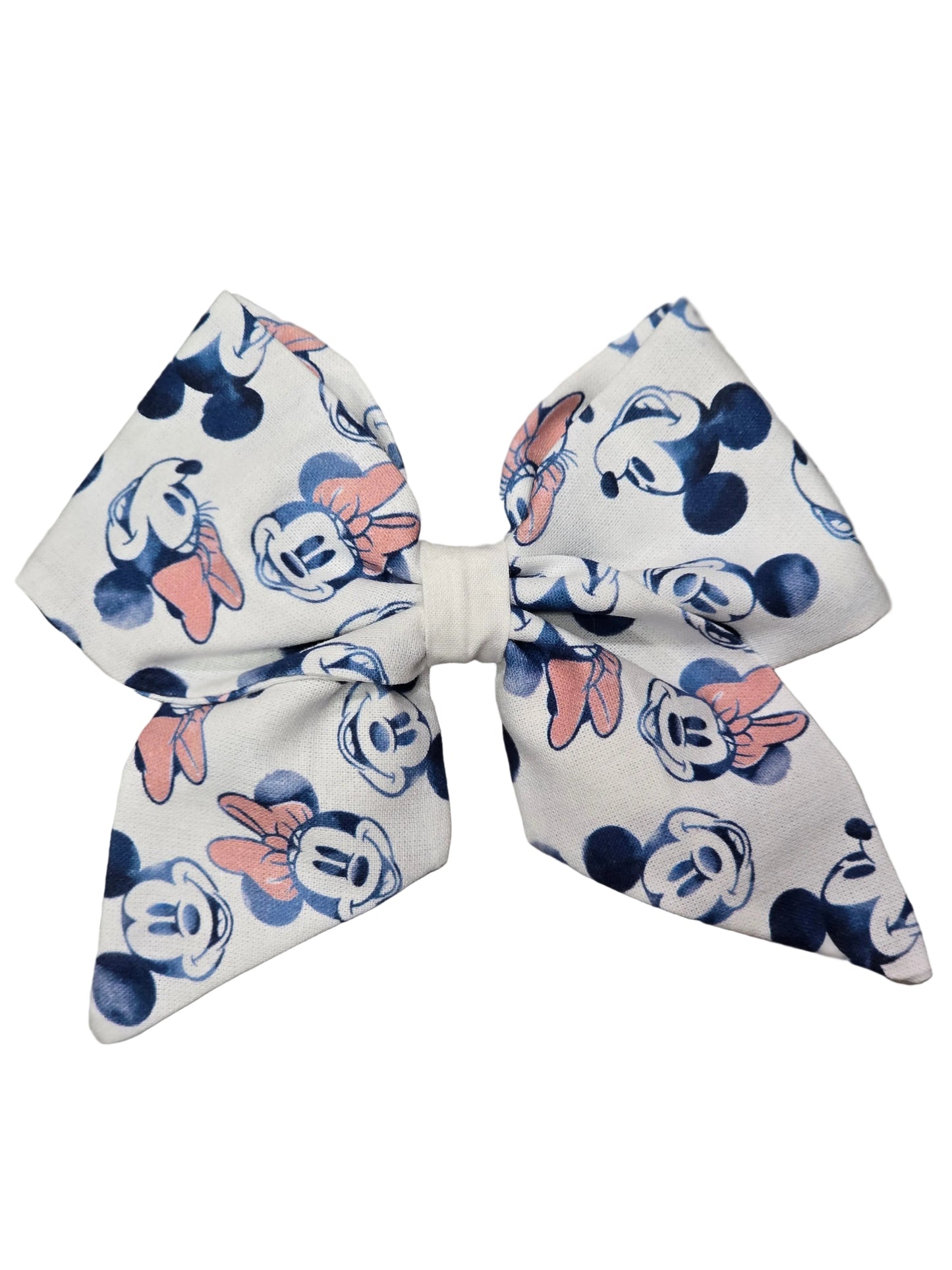 Pink & Blue Mouse Inspired Hair Bow