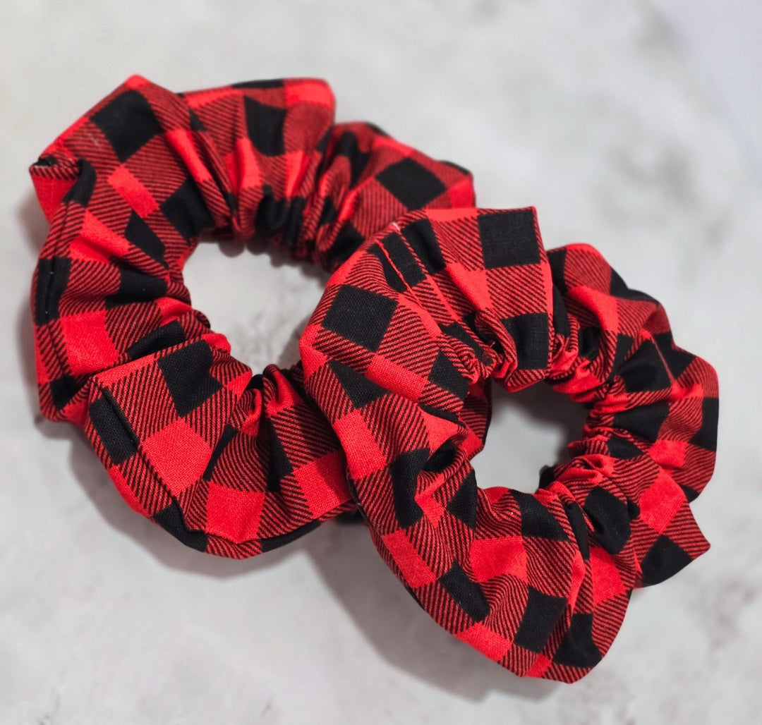 Buffalo plaid scrunchie