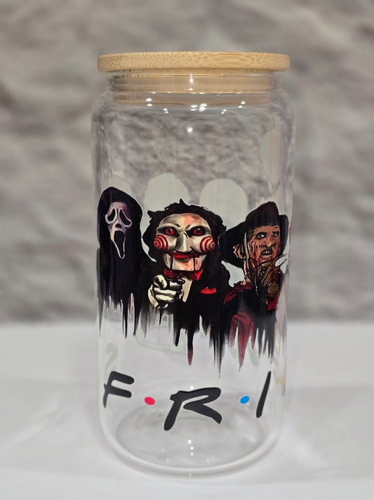 Halloween 16oz glass cup