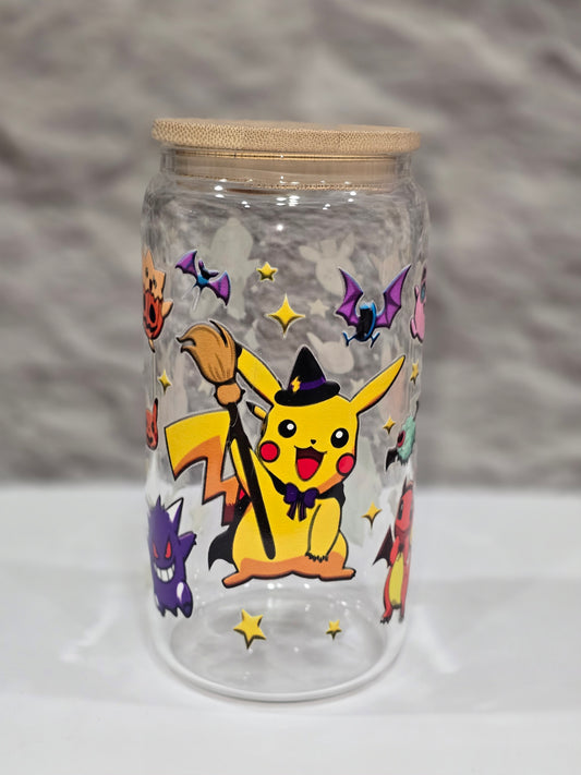 Cute Halloween glass cup