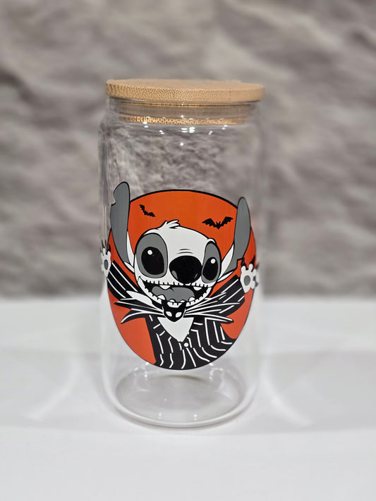 Halloween 16oz glass cup
