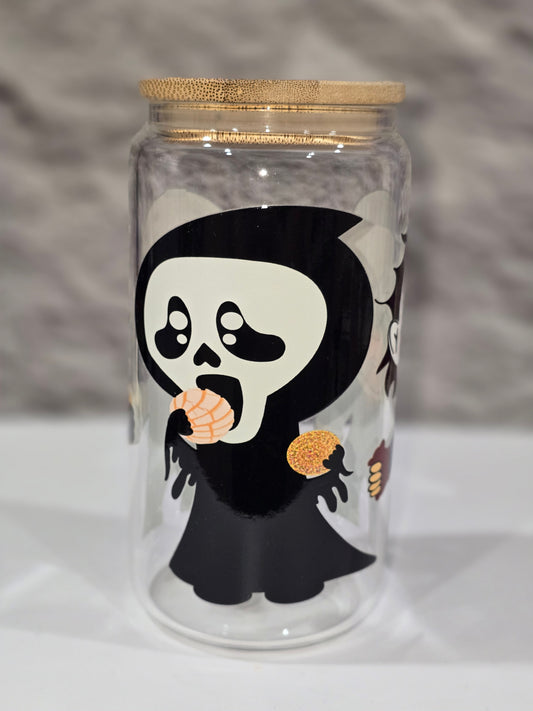 Halloween 16oz glass cup