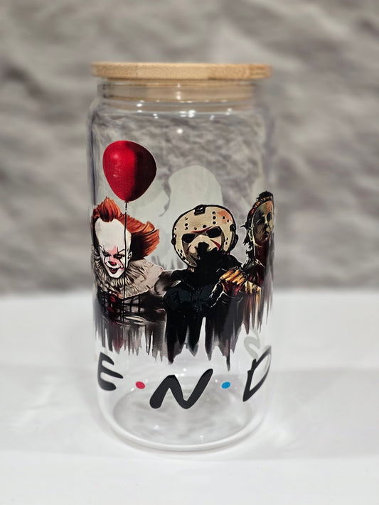 Halloween 16oz glass cup