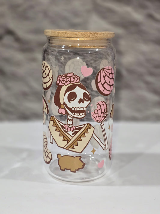 Halloween 16oz glass cup
