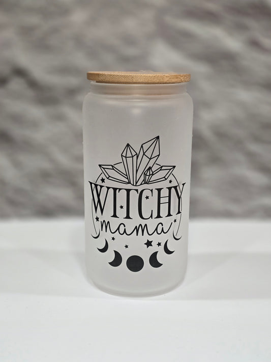 Witchy Mama 16oz glass cup