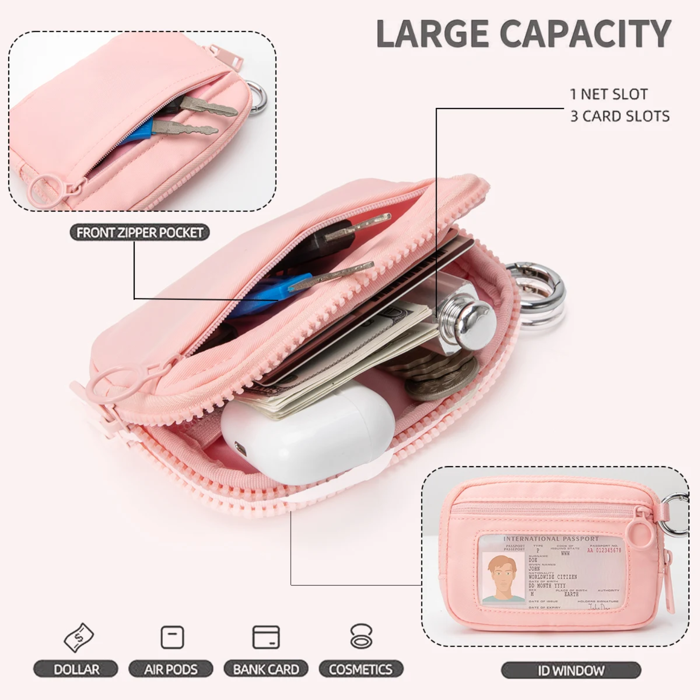 PREORDER Pink Cherry Wristlet Wallet