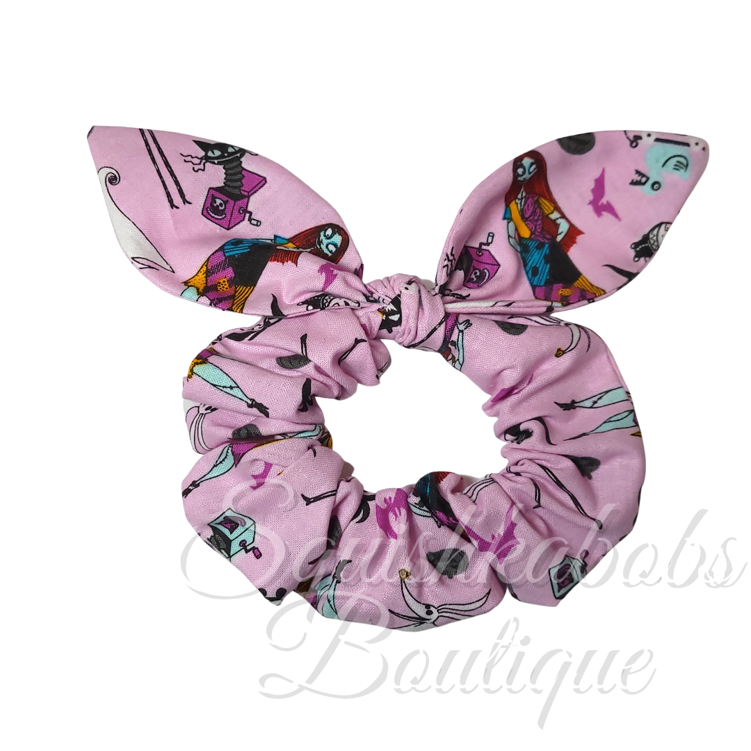 Nightmare before christmas bow scrunchie