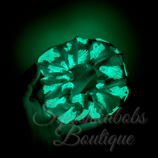 Glow in the dark Halloween scrunchy