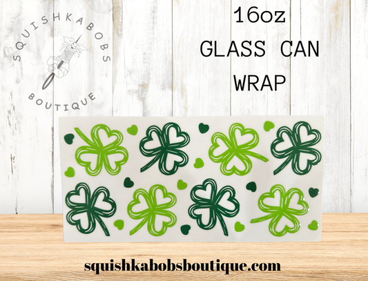 Three Leaf Clover 16oz UVDTF wrap