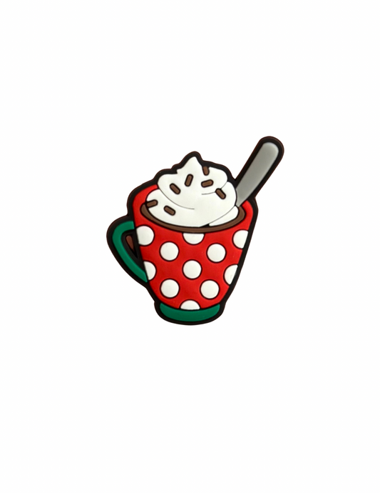 Hot chocolate shoe charm