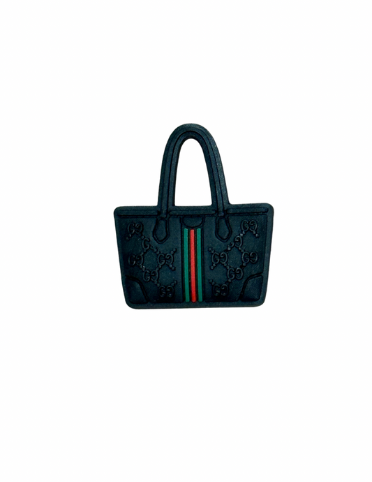 Black handbag shoe charm