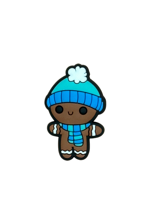 Gingerbread man shoe charm
