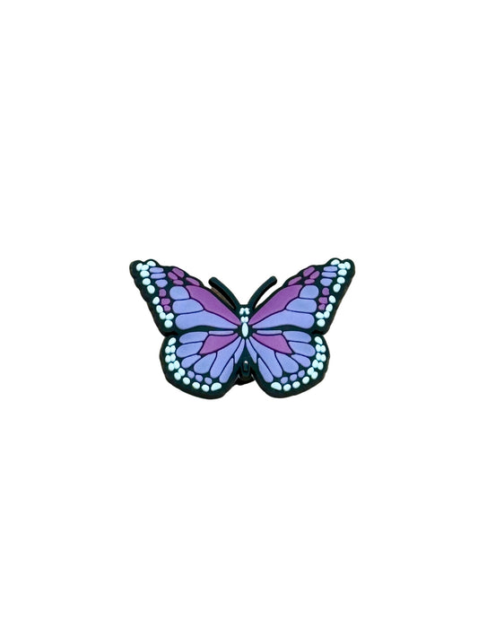 Purple butterfly shoe charm