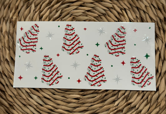 Christmas tree UVDTF 16oz cup wrap