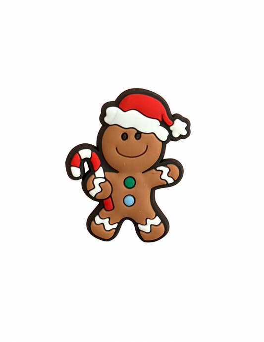 Gingerbread man shoe charm