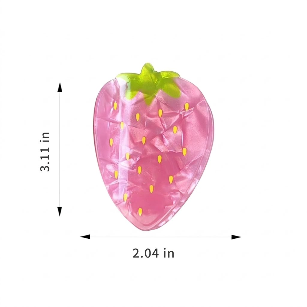 Pink Strawberry Claw Clip