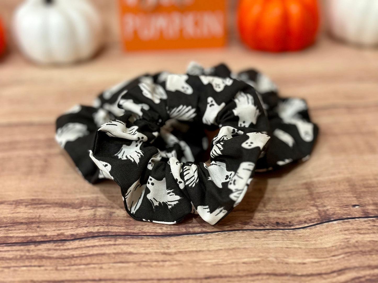 Glow in the dark halloween scrunchie