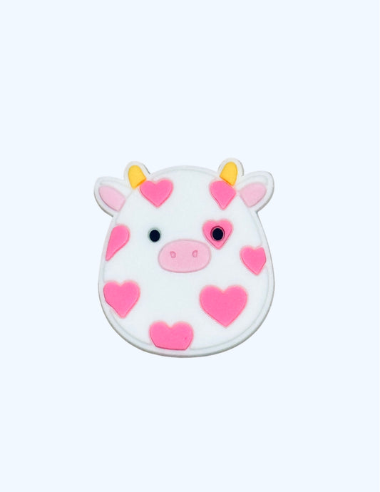 Heart cow shoe charm
