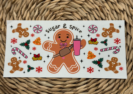 Sugar and spice 16oz UVDTF 16oz cup wrap