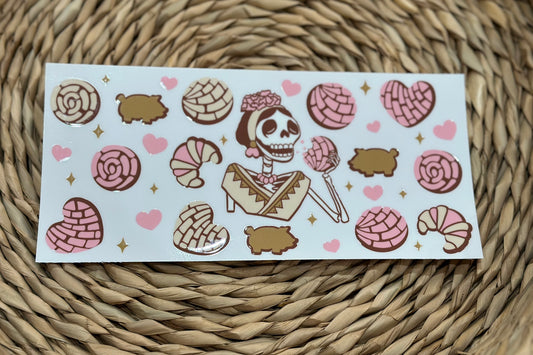 Catrina UVDTF 16oz cup wrap