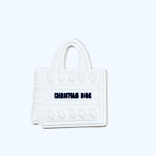 White handbag shoe charm
