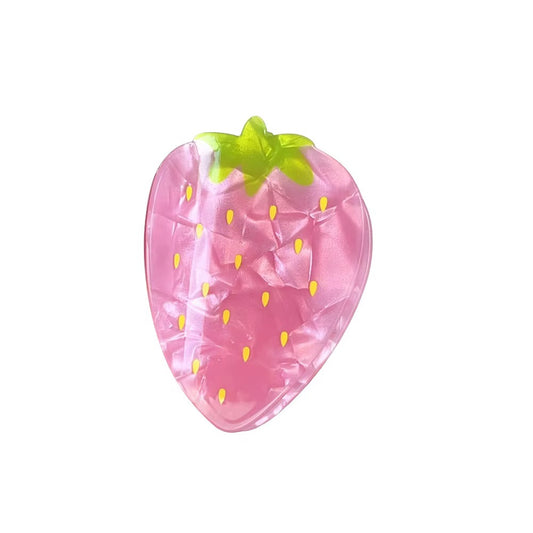 Pink Strawberry Claw Clip