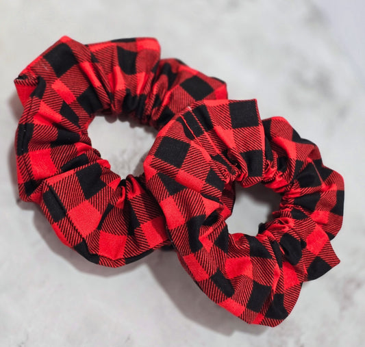 Buffalo plaid scrunchie
