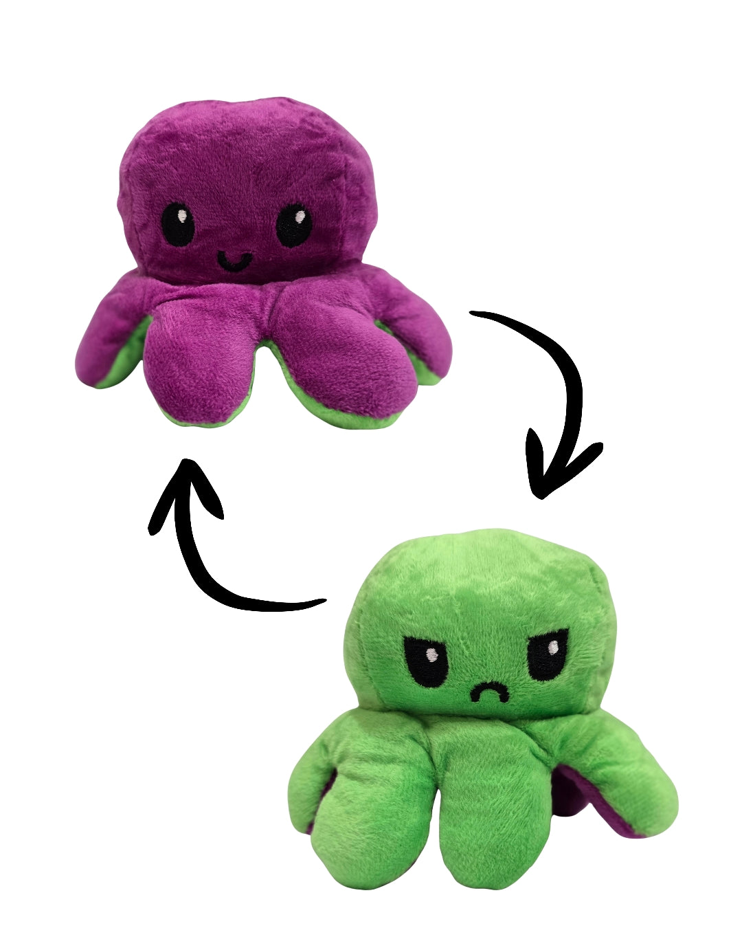 Purple and Green Reversible Octopus Plushie