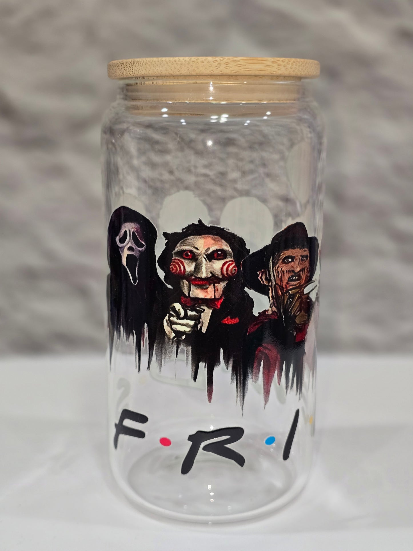 Halloween 16oz glass cup