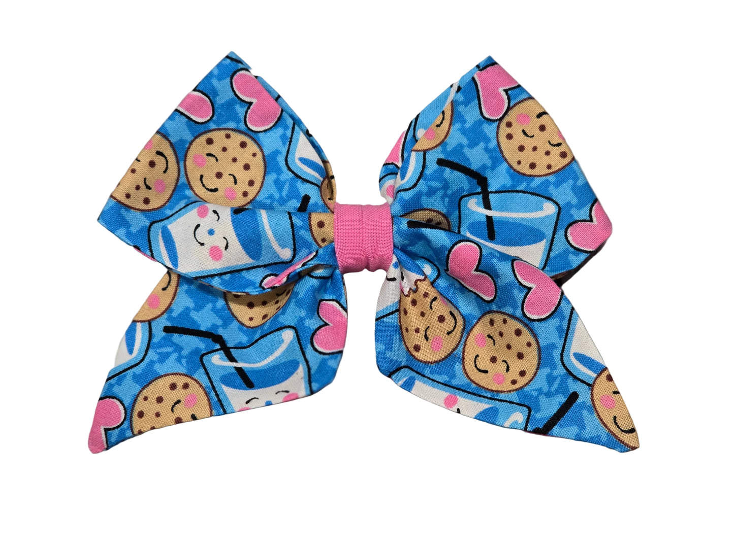 Milk and cookies hair bow