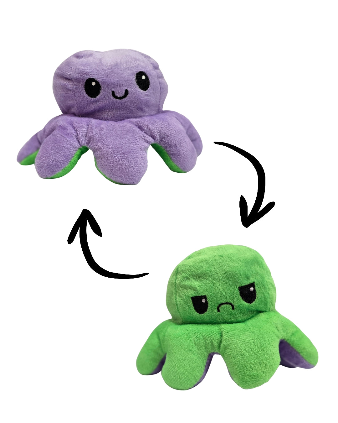 Lavender and Green Reversible Octopus Plushie